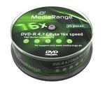 MediaRange - 25 x DVD-R - 4.7 GB (120 min) 16x - spindel