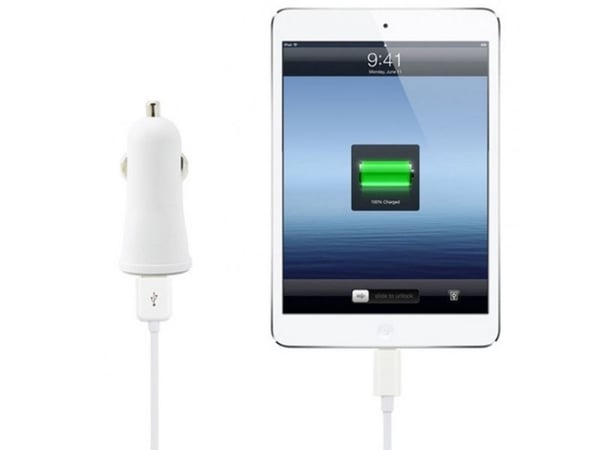 Techly USB - Auto 5V/1A/2.1A, Automaattinen, Savukkeensytytin, 5 V, 2.1 A, Valkoinen