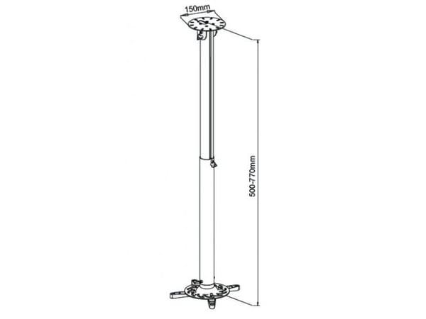 Techly ICA-PM-104M, Tak, 15 kg, Silver, 500 - 770 mm, 360°, -15 - 15°