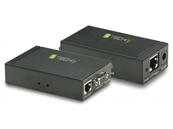 TECHly Amplifier Extender VGA and Audio over Network Cable - Video/lyd-forlenger - opp til 300 m