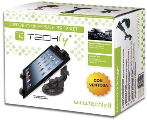 Techly I-TABLET-VENT, Bil, Passiv, syntetisk ABS, Metall, Sort, 333 g