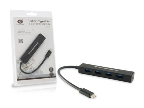 Conceptronic CTC4USB3 - Keskitin - 4 x SuperSpeed USB 3.0 - pöytätietokoneet