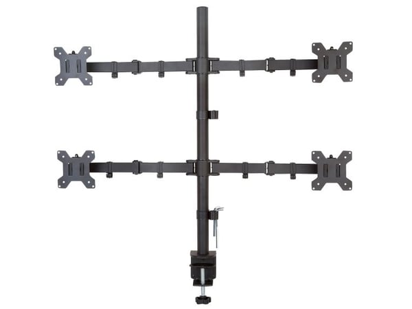 TECHly - Stativ - for 4 LCD-skjermer - svart - skjermstørrelse: 13"-27" - klemmemonterbar
