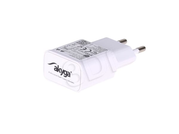 Akyga AK-CH-11 - Strømadapter - 12 watt - 2.4 A - QC 3.0 (USB) - hvit