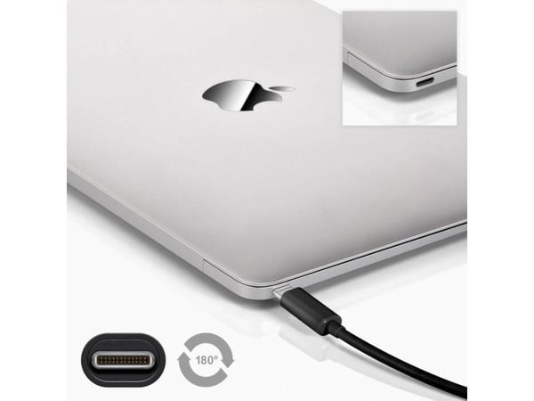 Goobay 67993, 1 m, Micro-USB B, USB C, USB 2.0, Hankjønn/hankjønn, Sort