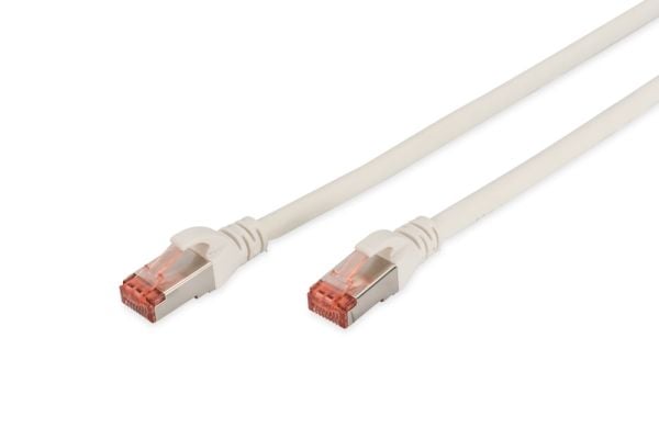 DIGITUS Professional - Patch-kabel - RJ-45 (hane) till RJ-45 (hane) - 1 m - SFTP, PiMF - CAT 6 - IEEE 802.3 - halogenfri, formpressad, hakfri, tvin...