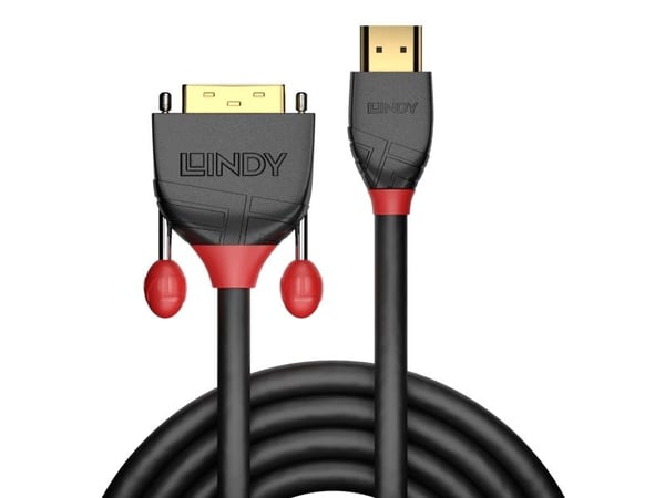 Lindy 36270, 0,5 m, HDMI Type A (Standard), DVI-D, Hankjønn, Hankjønn, Rett