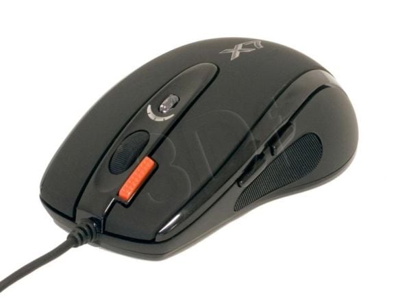 A4Tech XGAME Opto Oscar X710 Extra Fire - Mus - optisk - 7 knappar - kabelansluten - USB - svart