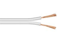 MicroConnect - høyttalerkabel i løsvekt - 2,5 mm² - 50 m - hvit