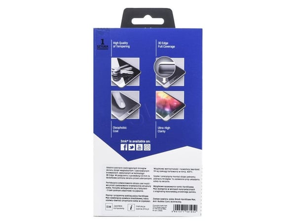 3MK Herdet glass HardGlass MAX svart for iPhone 7