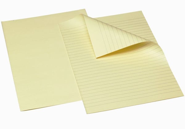 Konceptpapper A4 gul linjerad Bantex (250 ark)