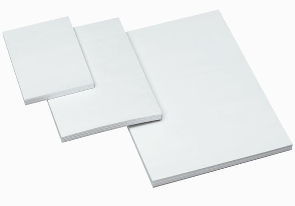 Affaldsblok, Bantex, ulinjeret, A6, hvid 105x148mm, 60g/m2 - (5 stk.)