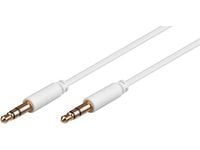 MicroConnect - Lydkabel - mini-phone stereo 3.5 mm hann til mini-phone stereo 3.5 mm hann - 1 m - hvit