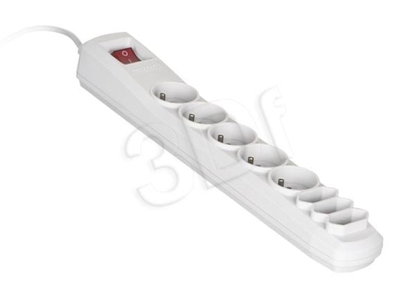 Activejet APN-8G/3M-GR, 3 m, inomhus, Typ C, Typ E, Typ E, Plast, Grå