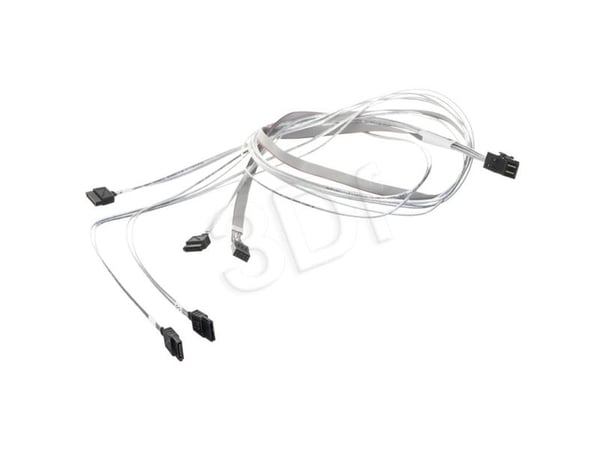 Supermicro - SAS intern kabel - med sidebånd - 4 x Mini SAS HD (SFF-8643) (hann) til SATA, sidebånd (hunn) - 90/90/75/75/75 cm