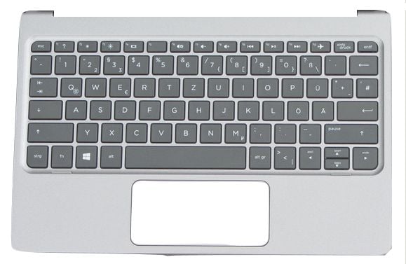 HP 834417-B31, Kabinett + tastatur, US International, HP, x2 210 G1