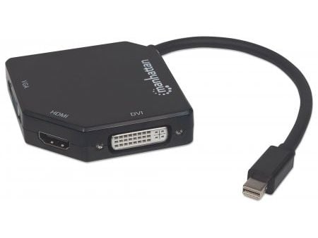 Manhattan 207720, 0,25 m, Mini DisplayPort, DVI-I + VGA (D-Sub) + HDMI, Hankjønn, Hunkjønn, Rett