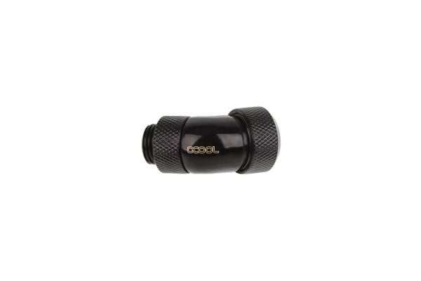 Alphacool Eiszapfen 13 mm HardTube compression fitting 45° rotatable G1/4 - Flydende kølesystems kompresseion vinklet fitting - dyb sort