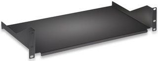 Intellinet 19" Cantilever Shelf, 2U, Fixed, Depth 400mm, Max 25kg, Black, Three Year Warranty - Rack-hylle - svart, RAL 9005 - 2U - 19"