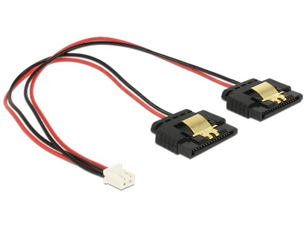 Delock - Strømadapter - 2-pin intern strøm (hunn) til SATA-strøm (hunn) - 5 V - 20 cm