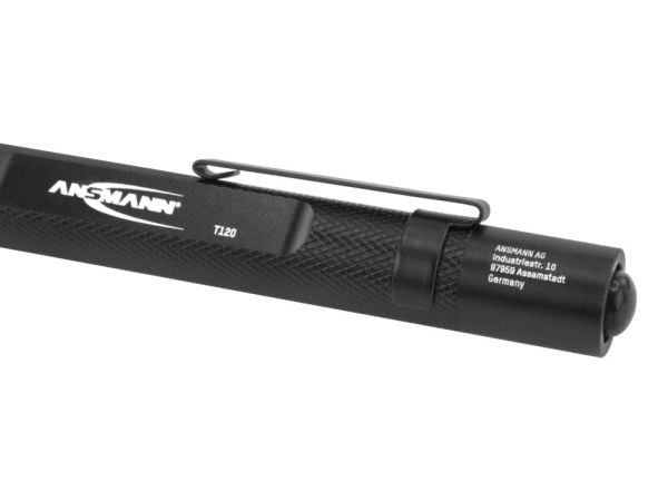 Ansmann Future T120, Penn-lommelykt, Sort, Aluminium, Knapper, IP54, LED