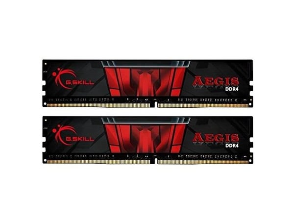 G.Skill AEGIS - DDR4 - sett - 32 GB: 2 x 16 GB - DIMM 288-pin - 2400 MHz / PC4-19200 - CL17 - 1.2 V - ikke-bufret - ikke-ECC
