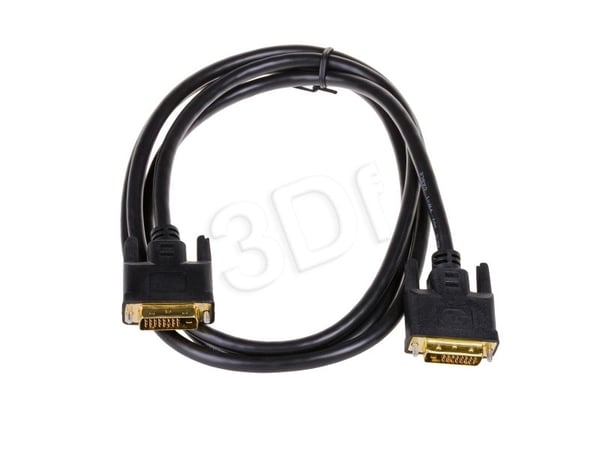 Akyga - DVI-kabel - dobbeltlenke - DVI-D (hann) til DVI-D (hann) - 1.8 m - tommelskruer - svart