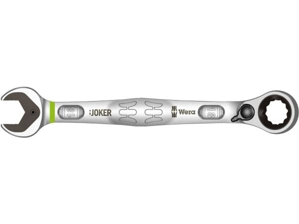 Wera Joker Switch 18, 18 mm, Rustfritt stål, Stål, Matt, 15°, 234 mm