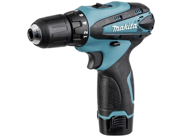 Makita DF330DWE - Porakone/porakone - akkuporakone - 2-nopeuksinen - avaimeton porakori 10 mm - 24 N-m - 2 akkua - 10,8 V