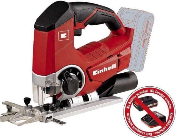 Einhell TE-JS 18 Li - Solo, Sort, Rød, Rustfritt stål, 45°, 8 cm, 1 cm, Batteri, 18 V - SOLO