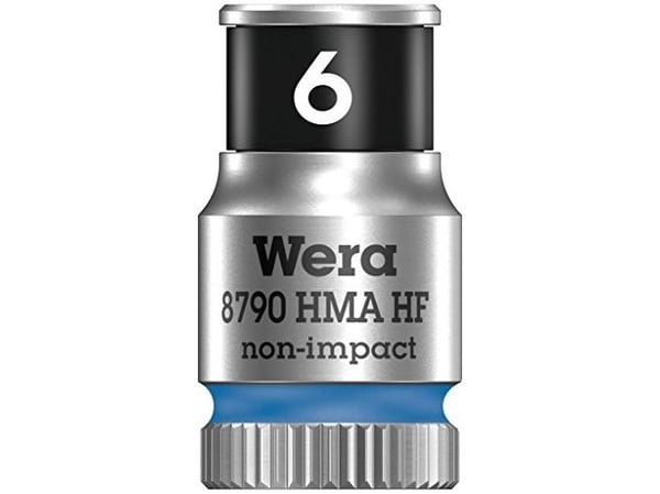 Wera 05003721001, Uttag, 1/4", Metrisk, 1 huvuden, 6 mm, Kromvanadinstål