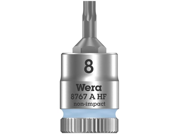 Wera 8767 A HF, 1 stykker, Torx, 1/4", TX8, 28 mm, Tsjekkisk Republikk