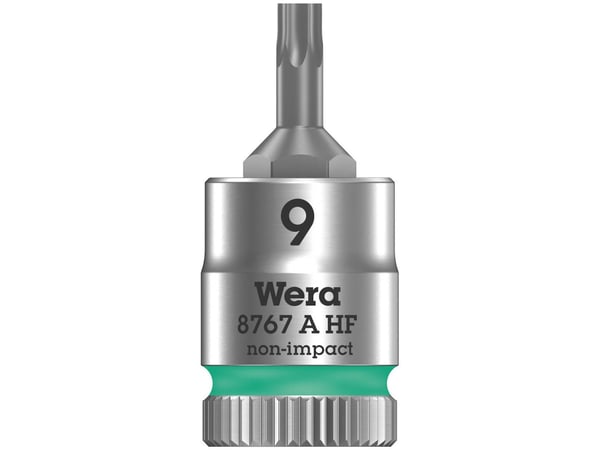 Wera 8767 A HF, 1 stykker, Torx, 1/4", TX9, 28 mm, Tsjekkisk Republikk