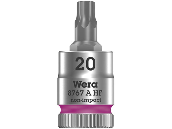 Wera 8767 A HF, 1 stykker, Torx, 1/4", TX20, 28 mm, Tsjekkisk Republikk