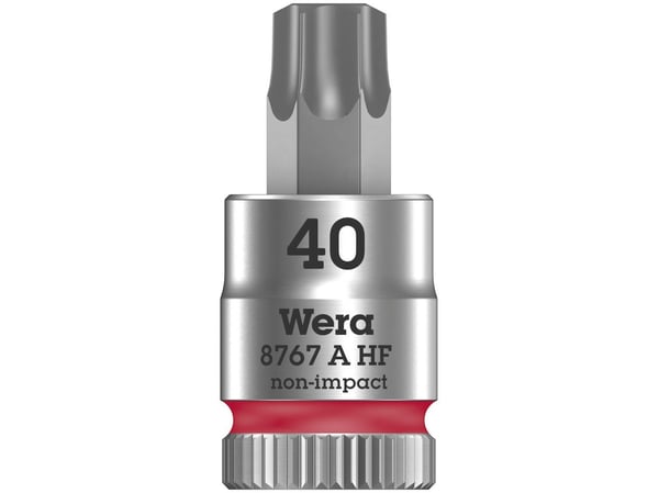 Wera 8767 A HF, 1 stykker, Torx, 1/4", TX40, 28 mm, Tsjekkisk Republikk