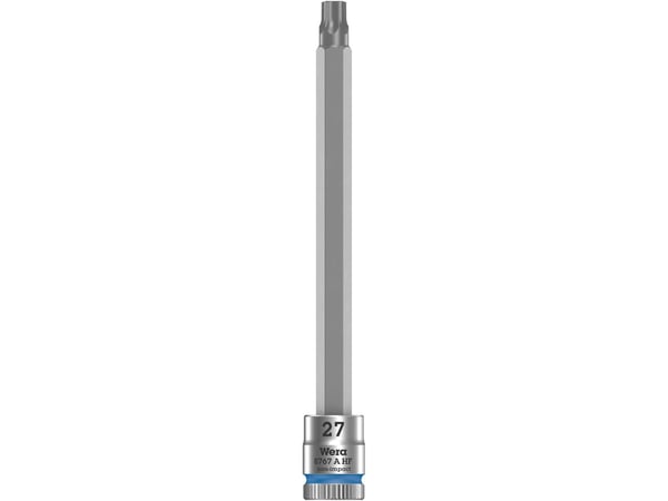 Wera 05003368001, Stikkontakt, 1/4", 1 hoder, T27, Kromvanadiumstål, Kromfarget