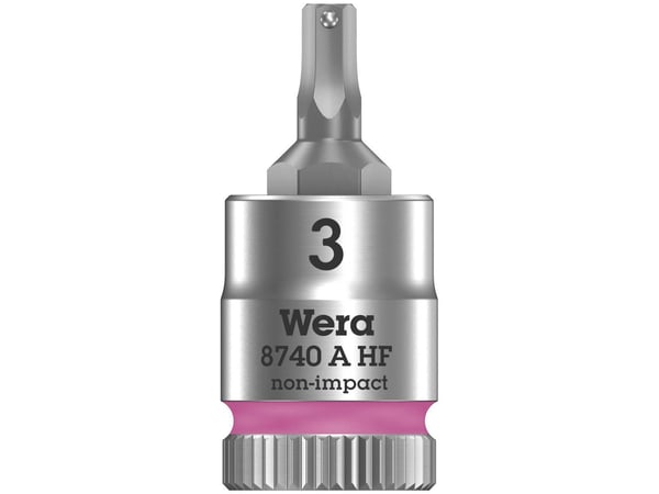 Wera 05003332001, Stikkontakt, 1/4", Metrisk, 1 hoder, 3 mm, 28 mm