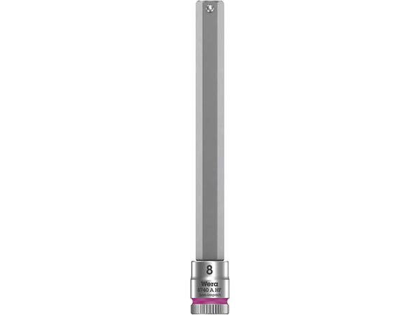 Wera 05003340001, Stikkontakt, 1/4", Metrisk, 1 hoder, 8 mm, 100 mm