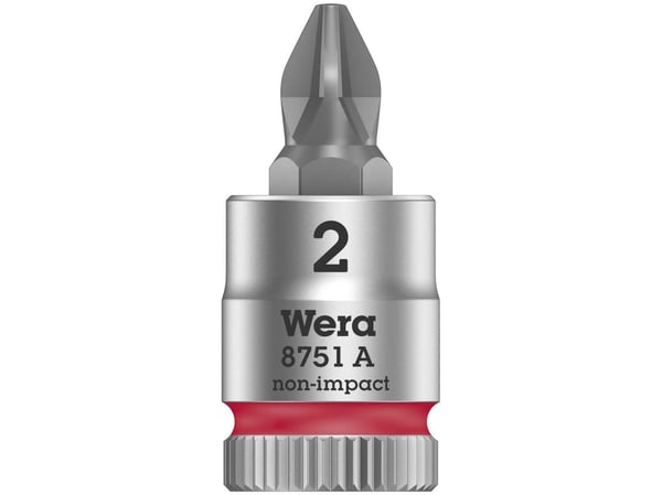 Wera 8751 A, 1 stykker, Philips, 1/4", PH 2, 28 mm, Tsjekkisk Republikk