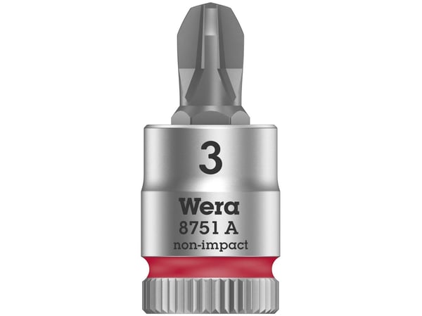Wera 8751 A, 1 stykker, Philips, 1/4", PH 3, 28 mm, Tsjekkisk Republikk