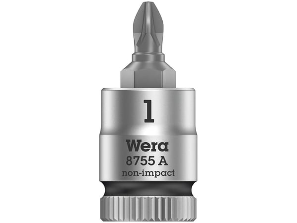 Wera 8755 A 05003353001 Kryssspor Pozidriv Socket bits innsats PZ 1 1/4 (6,3 mm)