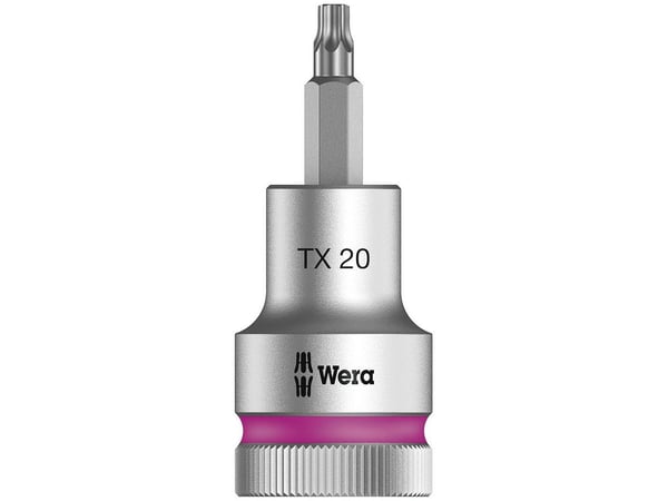 Wera 05003830001, Stikkontakt, 1/2", 1 hoder, T20, Kromvanadiumstål, Kromfarget