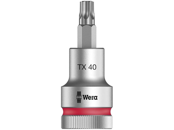 Wera 05003834001, Stikkontakt, 1/2", 1 hoder, T40, Kromvanadiumstål, Kromfarget