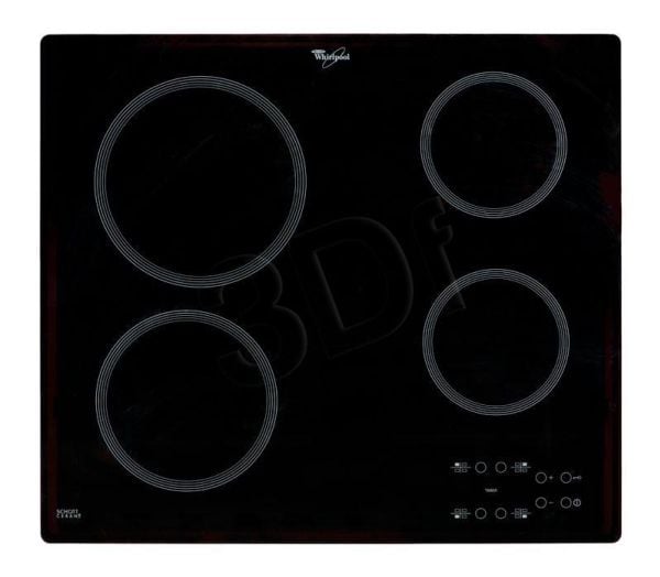 Whirlpool AKT 801/NE - Keramisk häll - 4 kokplattor - Fördjupning - bredd: 56 cm - djup: 49 cm - ramlös - svart