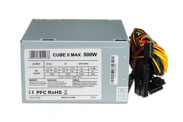 iBOX CUBE II - Strømforsyning (intern) - ATX12V 2.2 - AC 230 V - 500 watt - PFC