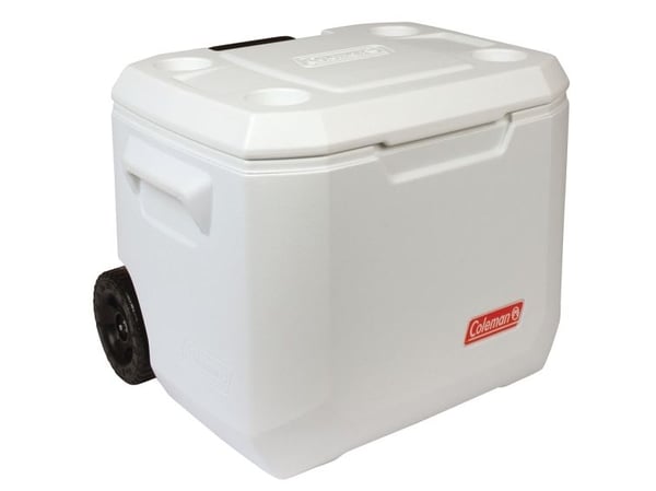 Coleman 50QT hjul Xtreme Marine, Hvid, høydensitetspolyetylen (HDPE), polyuretan (PU), 47 L, 0,33 L, 580 mm