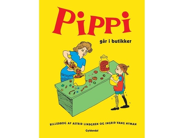 Pippi går i butikker | Astrid Lindgren; Ingrid Vang Nyman | Språk: Dansk