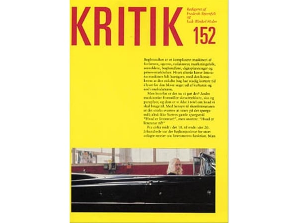 Kritik nr 152 | Isak Winkel Holm;Frederik Stjernfelt | Språk: Danska Kritik nr 152 | Isak Winkel Holm;Frederik Stjernfelt | Språk: Danska