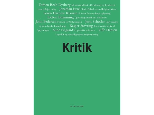 Kritik, 41. årgang, nr. 188 | Lasse Horne Kjældgaard; Frederik Stjernfelt | Språk: Dansk