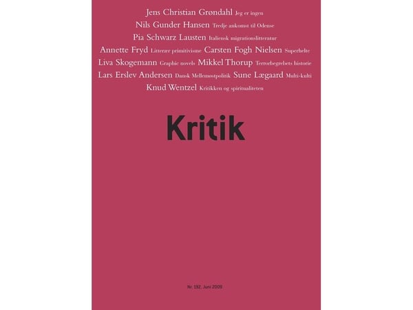 Kritik, 42. årgang, nr. 192 | Frederik Stjernfelt;Lasse Horne Kjældgaard | Språk: Dansk